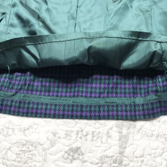 Pendleton Woolen Mills Plaid Green/Purple Checkered Wool Blazer 10 Petite - Picture 7 of 12